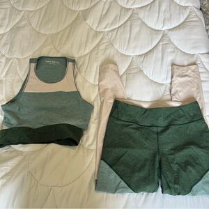 Outdoor Voices MATCHING SET! Crop Top SlashBack Sports Bra + Springs Leggings
